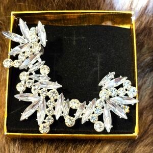 Elegant Silver Rhinestone Full Earcuff Women's Jewelry